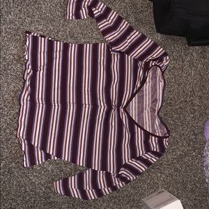 v cut Half sleeve blouse